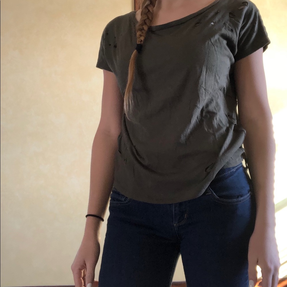 Army green shirt
